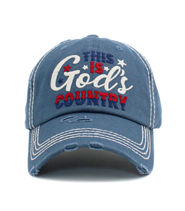 HATS I HAIR ACC :: BALLCAP :: Wholesale KB Ethos This Is Gods Country Ballcap