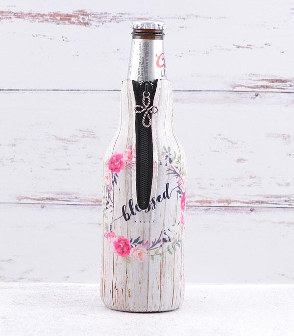 <font color=BLUE>WATCH BAND/ GIFT ITEMS</font> :: GIFT ITEMS :: Wholesale Tipi Floral Blessed Bottle Sleeve