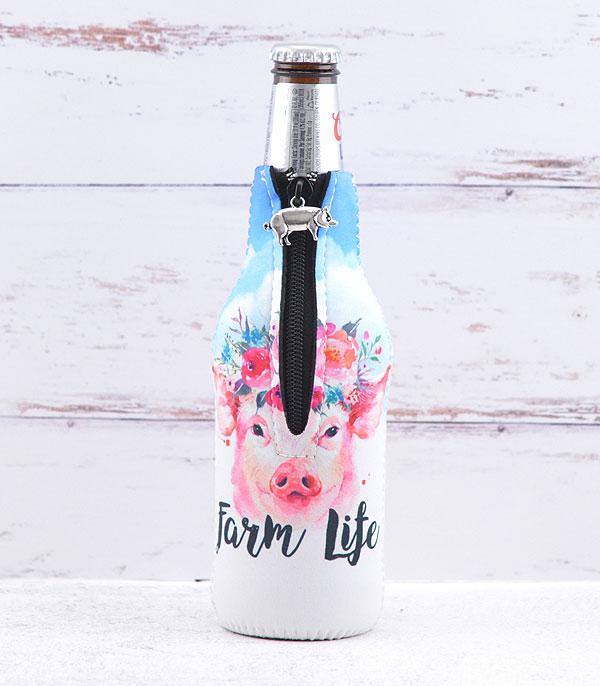 <font color=BLUE>WATCH BAND/ GIFT ITEMS</font> :: GIFT ITEMS :: Wholesale Tipi Farm Life Print Bottle Sleeve