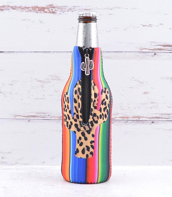 <font color=BLUE>WATCH BAND/ GIFT ITEMS</font> :: GIFT ITEMS :: Wholesale Tipi Serape Leopard Print Bottle Sleeve