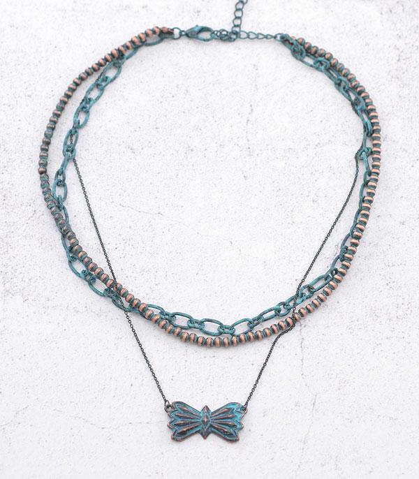 NECKLACES :: TRENDY :: Wholesale Western Concho Layered Necklace