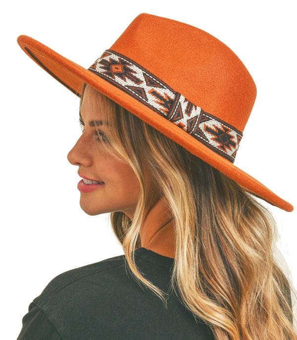 HATS I HAIR ACC :: RANCHER| STRAW HAT :: Wholesale Western Aztec Trim Rancher Style Hat