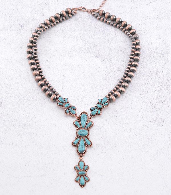 NECKLACES :: WESTERN TREND :: Wholesale Western Turquoise Statement Necklace