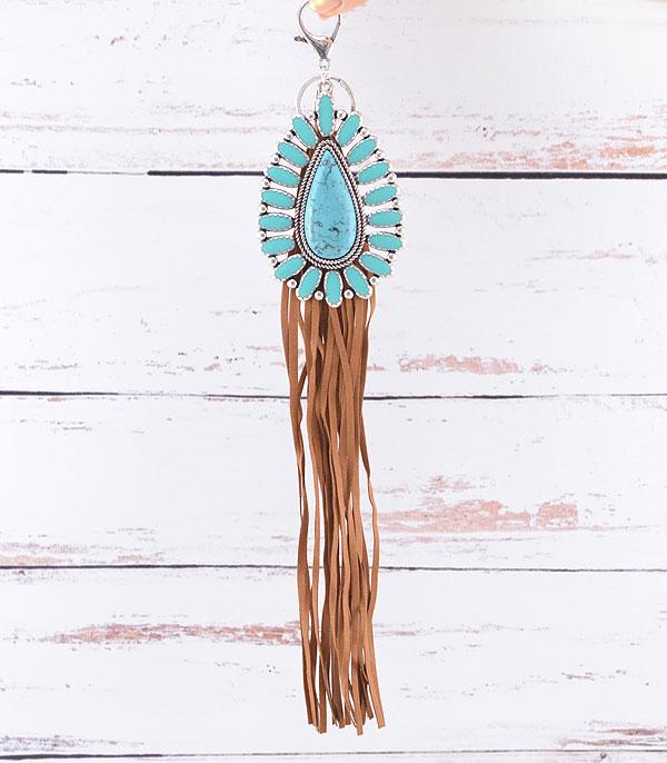 <font color=BLUE>WATCH BAND/ GIFT ITEMS</font> :: KEYCHAINS :: Wholesale Western Turquoise Purse Charm Keychain