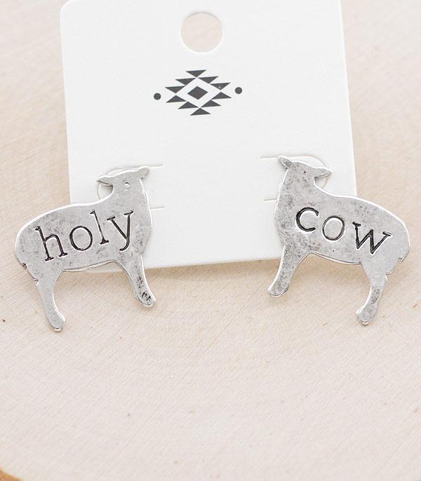 EARRINGS :: POST EARRINGS :: Wholesale Farm Animal Cow Post Earrings