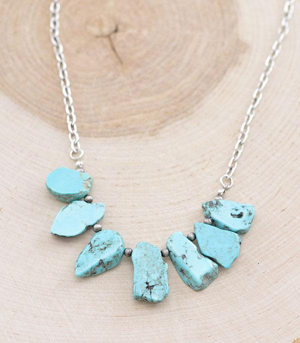NECKLACES :: WESTERN TREND :: Wholesale Turquoise Semi Stone Necklace