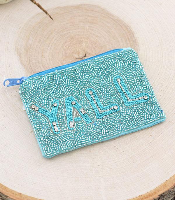 HANDBAGS :: WALLETS | SMALL ACCESSORIES :: Wholesale Yall Seed Beaded Coin Purse
