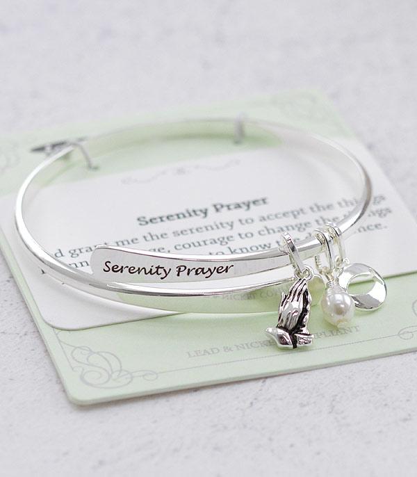 BRACELETS :: BANGLE :: Wholesale Serenity Prayer Inspiration Bracelet