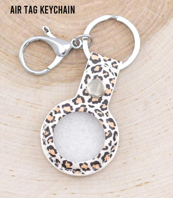 <font color=BLUE>WATCH BAND/ GIFT ITEMS</font> :: KEYCHAINS :: Wholesale Leopard Print Air Tag Keychain