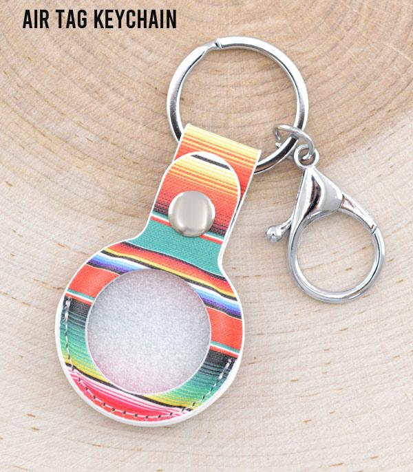 <font color=BLUE>WATCH BAND/ GIFT ITEMS</font> :: KEYCHAINS :: Wholesale Serape Print Air Tag Keychain