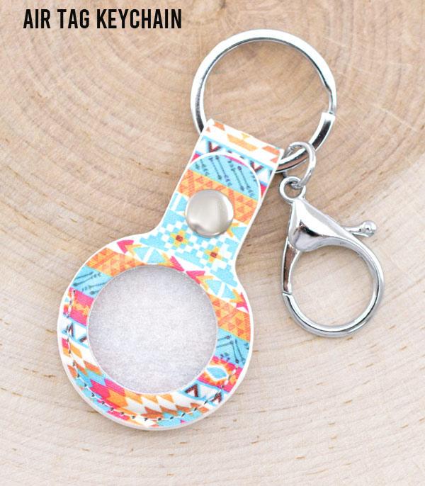 <font color=BLUE>WATCH BAND/ GIFT ITEMS</font> :: KEYCHAINS :: Wholesale Aztec Print Air Tag Keychain