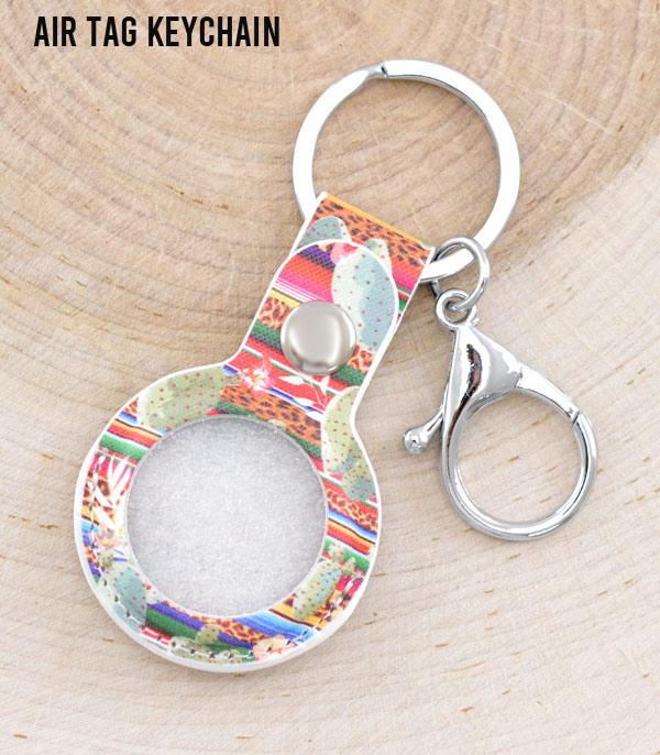 <font color=BLUE>WATCH BAND/ GIFT ITEMS</font> :: KEYCHAINS :: Wholesale Cactus Print Air Tag Keychain
