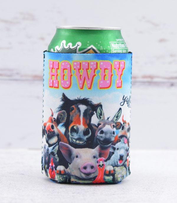 <font color=BLUE>WATCH BAND/ GIFT ITEMS</font> :: GIFT ITEMS :: Wholesale Tipi Howdy Farm Animal Drink Sleeve