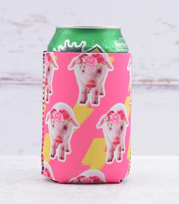 <font color=BLUE>WATCH BAND/ GIFT ITEMS</font> :: GIFT ITEMS :: Wholesale Tipi Pig Print Drink Sleeve