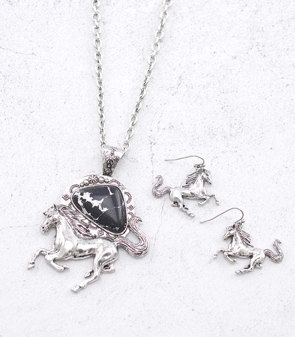 WHAT'S NEW :: Wholesale Western Running Horse Pendant Necklace