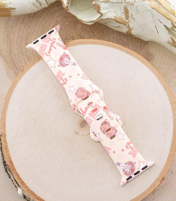 <font color=BLUE>WATCH BAND/ GIFT ITEMS</font> :: SMART WATCH BAND :: Wholesale Western Boho Print Silicone Watch Band