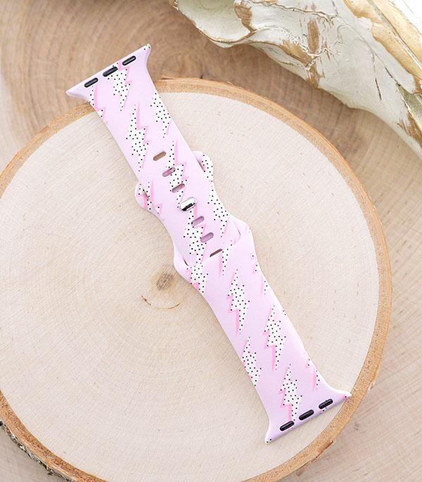 <font color=BLUE>WATCH BAND/ GIFT ITEMS</font> :: SMART WATCH BAND :: Wholesale Lightning Bolt Silicone Watch Band