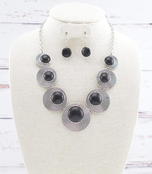 NECKLACES :: WESTERN TREND :: Wholesale Western Semi Stone Collar Necklace Set