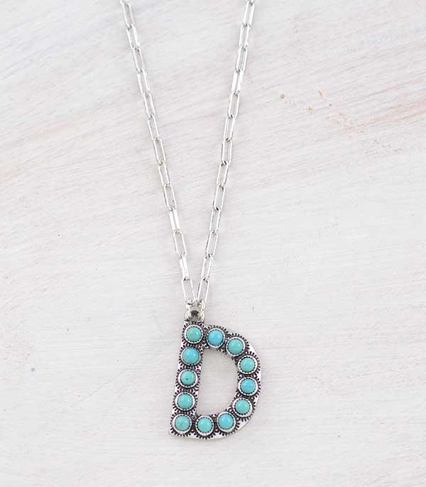 WHAT'S NEW :: Wholesale Tipi Turquoise Initial Necklace