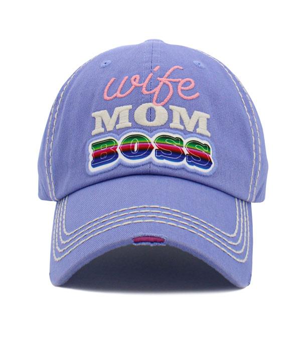 HATS I HAIR ACC :: BALLCAP :: Wholesale Wife Mom Boss Vintage Ballcap