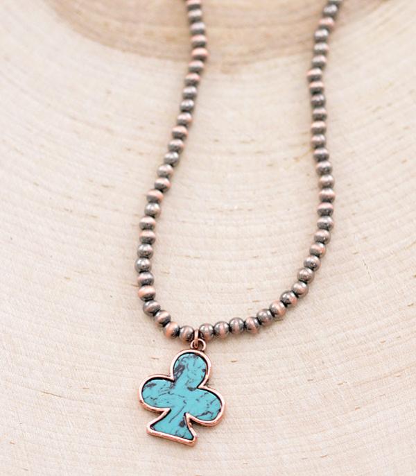 NECKLACES :: WESTERN TREND :: Wholesale Western Turquoise Ace Pendant Necklace