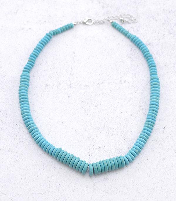NECKLACES :: CHOKER | INSPIRATION :: Wholesale Western Turquoise Semi Stone Necklace