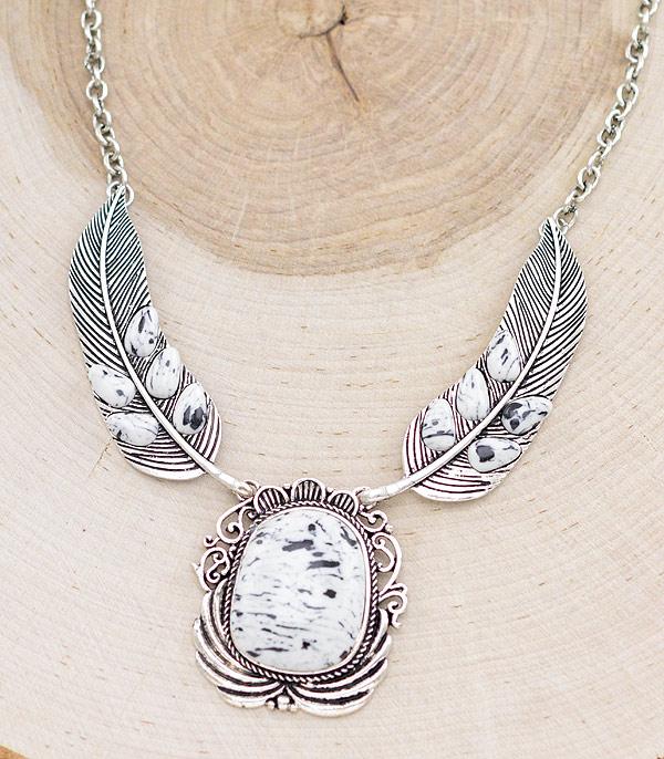 NECKLACES :: WESTERN TREND :: Wholesale Western Howlite Stone Necklace
