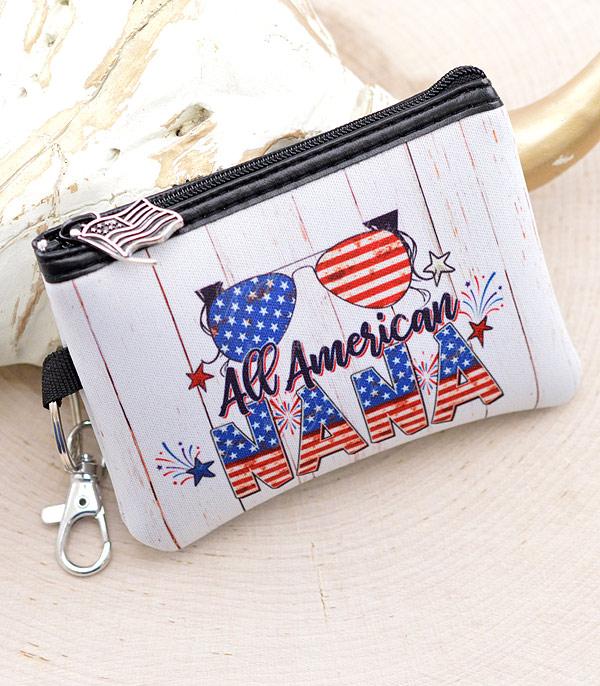 <font color=RED>RED,WHITE, AND BLUE</font> :: Wholesale American Mama Coin Purse