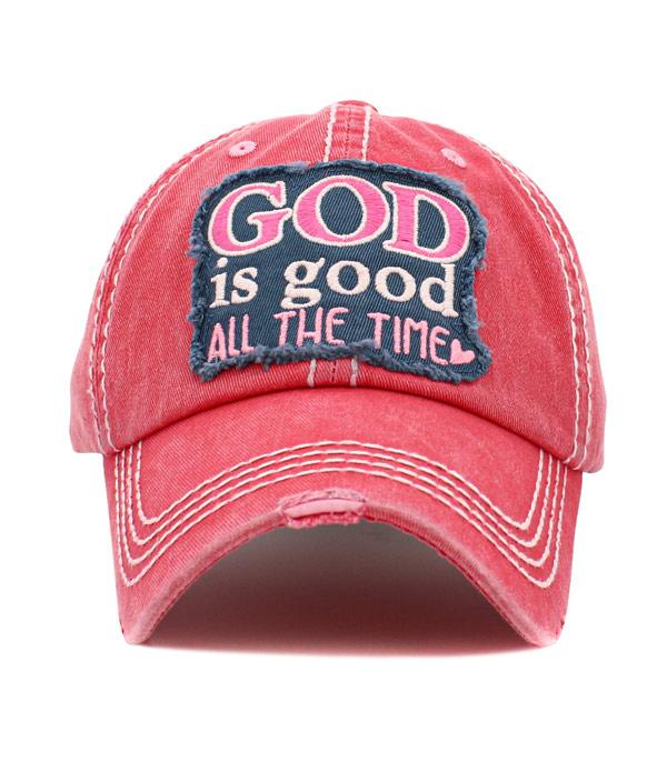 HATS I HAIR ACC :: BALLCAP :: God Is Good All The Time Vintage Ballcap