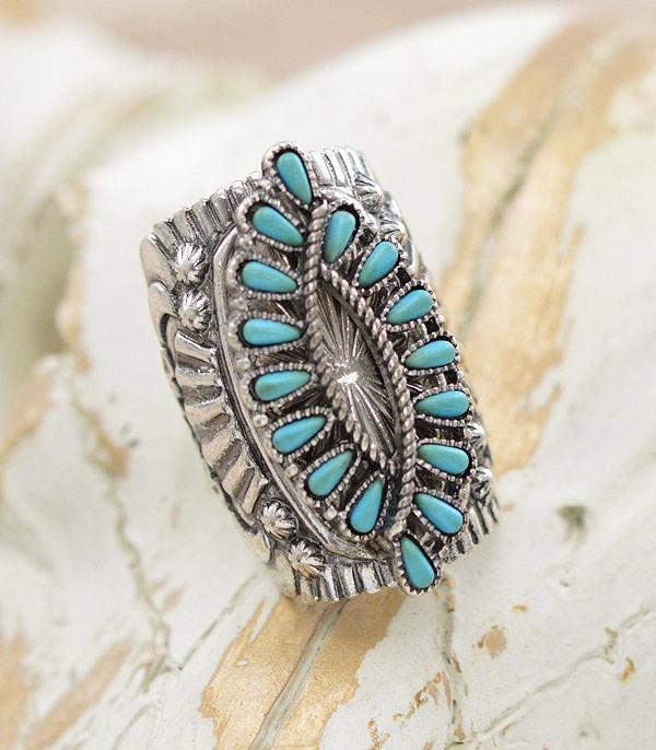 New Arrival :: Western Turquoise Statement Ring