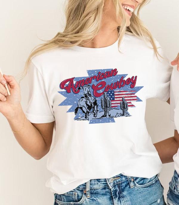 <font color=RED>RED,WHITE, AND BLUE</font> :: Wholesale Western 4th Of July Graphic Tshirt