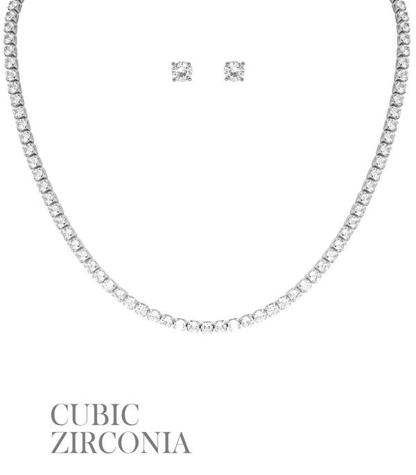 RHINESTONE I CUBIC ZIRCONIA :: Wholesale Cubic Zirconia Necklace Set