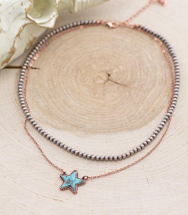 New Arrival :: Wholesale Western Turquoise Star Navajo Necklace