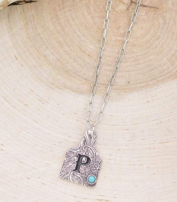 WHAT'S NEW :: Wholesale Western Cattle Tag Initial Necklace