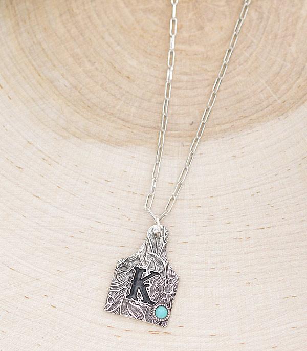 WHAT'S NEW :: Wholesale Cattle Tag Initial Pendant Necklace