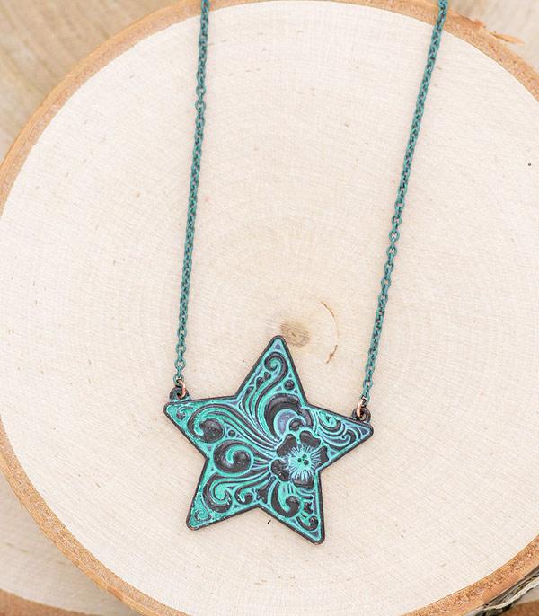 NECKLACES :: CHAIN WITH PENDANT :: Wholesale Western Tool Star Pendant Necklace