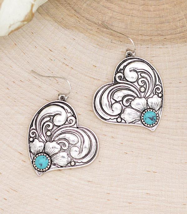 WHAT'S NEW :: Wholesale Western Tooling Heart Earrings