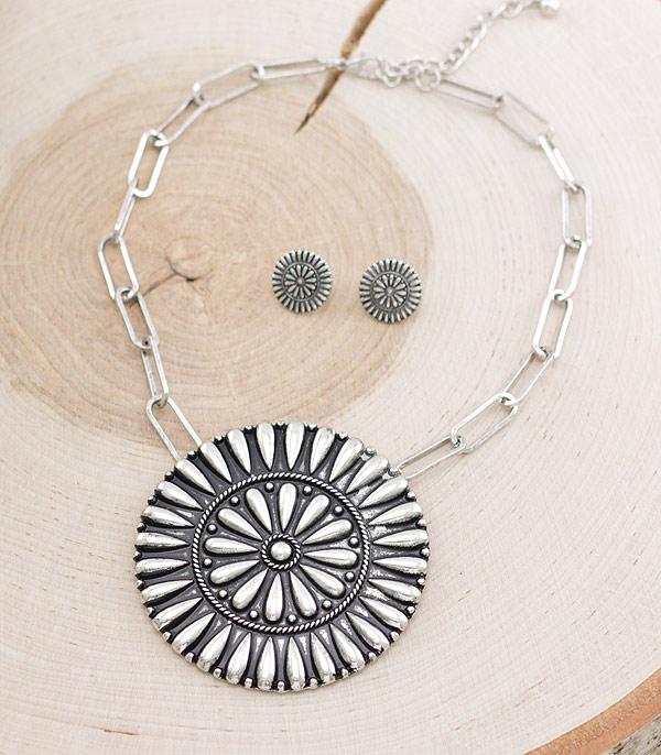 WHAT'S NEW :: Wholesale Western Silver Concho Necklace Set