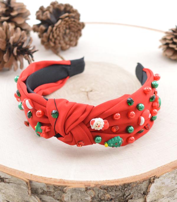 <font color=GREEN>HOLIDAYS</font> :: Wholesale Christmas Top Knot Headband