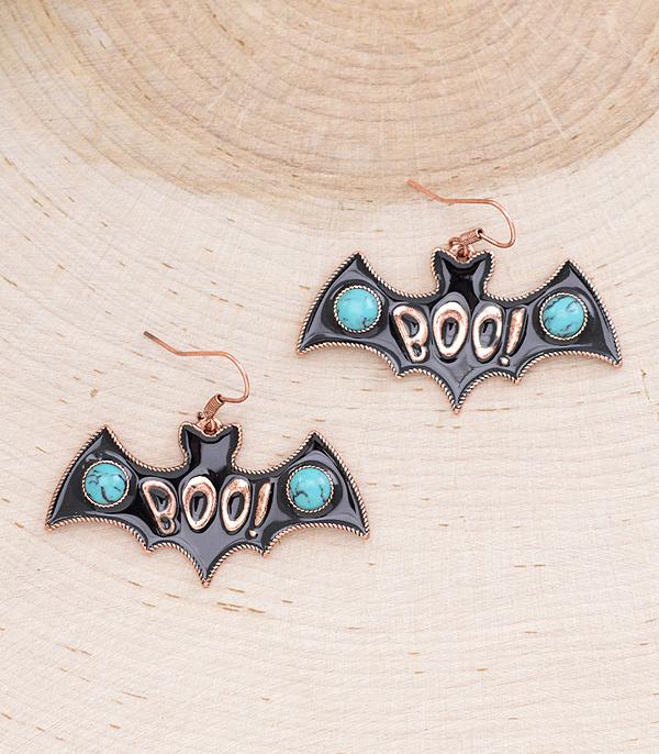 <font color=GREEN>HOLIDAYS</font> :: Wholesale Western Turquoise Bat Earrings