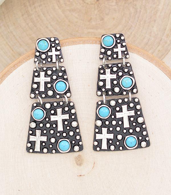 WHAT'S NEW :: Wholesale Western Tipi Brand Cross Earrings