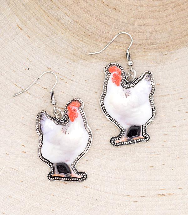 EARRINGS :: TRENDY EARRINGS :: Wholesale Farm Animal Chicken Earrings
