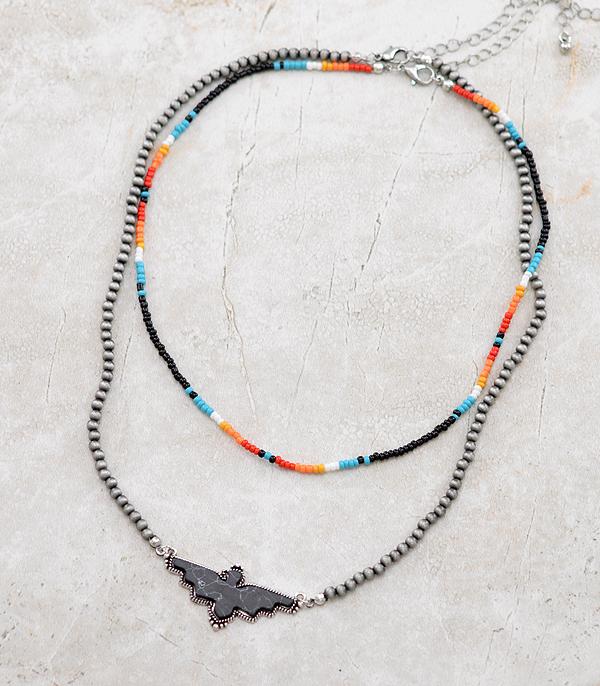 NECKLACES :: TRENDY :: Wholesale Thunderbird Navajo Bead Necklace Set