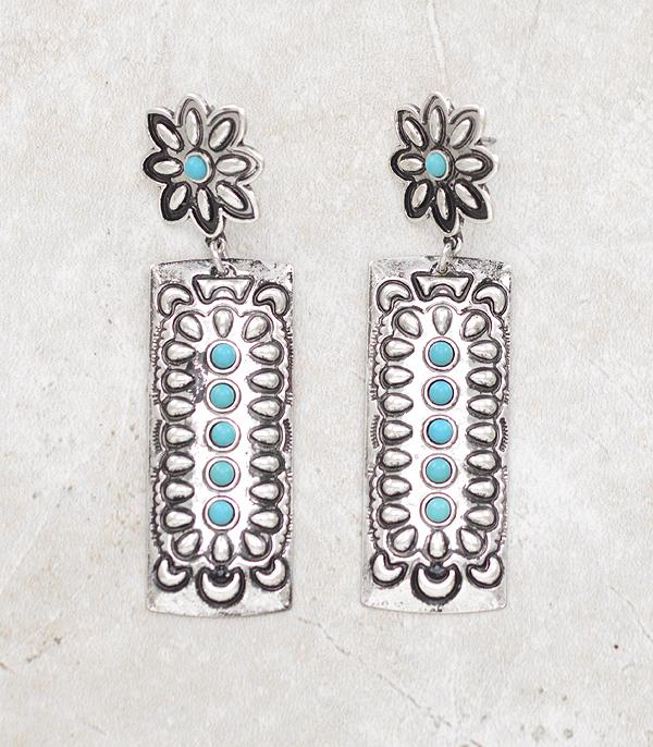 WHAT'S NEW :: Wholesale Western Turquoise Concho Dangle Earrings