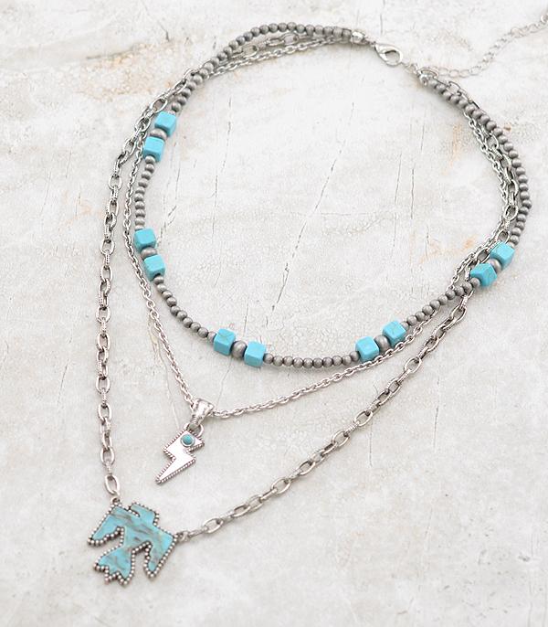 NECKLACES :: WESTERN TREND :: Wholesale Western Thunderbird Layered Necklace