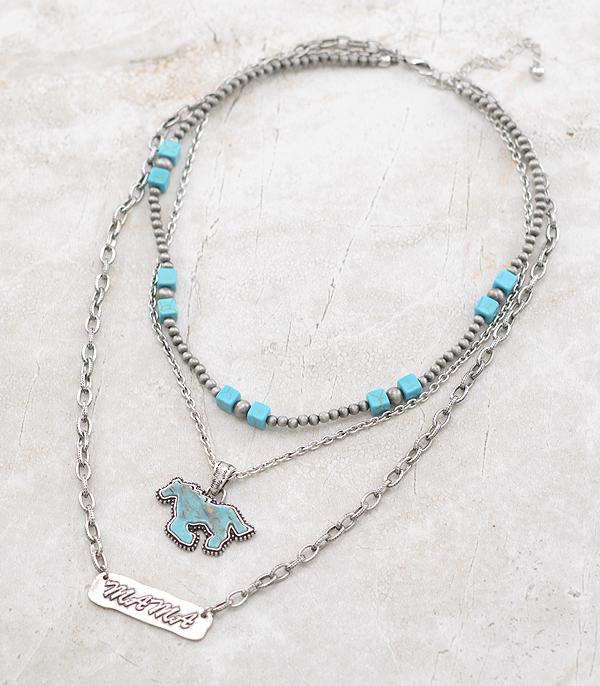 NECKLACES :: WESTERN TREND :: Wholesale Western Turquoise Mama Necklace Set