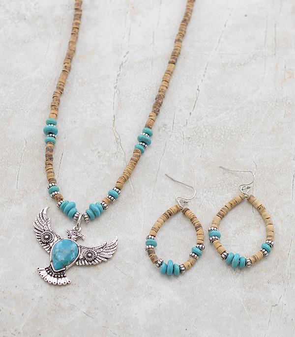 NECKLACES :: WESTERN TREND :: Wholesale Western Turquoise Bead Necklace Set