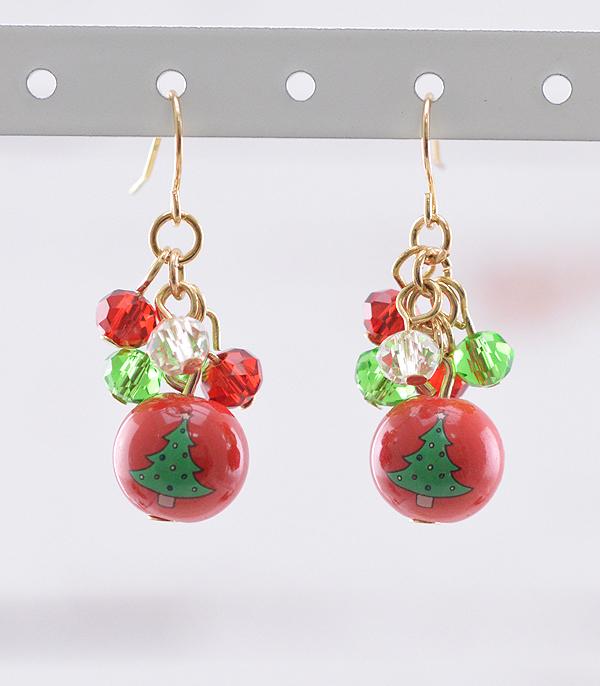 <font color=GREEN>HOLIDAYS</font> :: Wholesale Christmas Tree Dangle Earrings