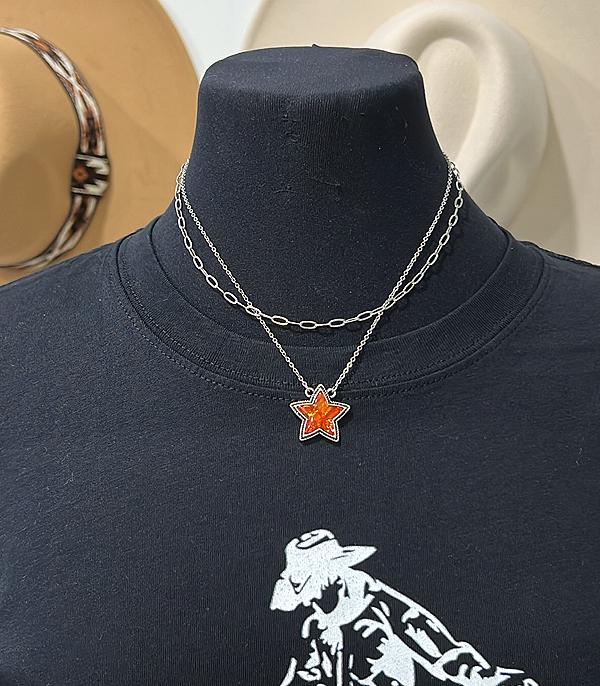 NECKLACES :: CHAIN WITH PENDANT :: Wholesale Western Star Layered Necklace