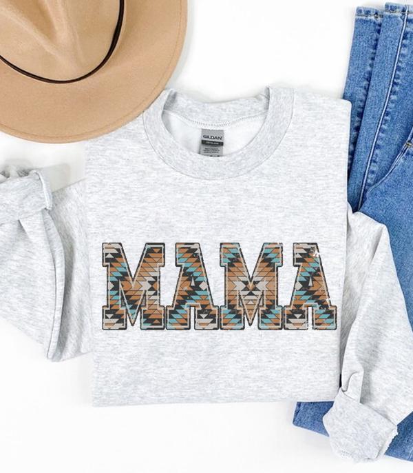 GRAPHIC TEES :: LONG SLEEVE :: Wholesale Aztec Mama Sweatshirt